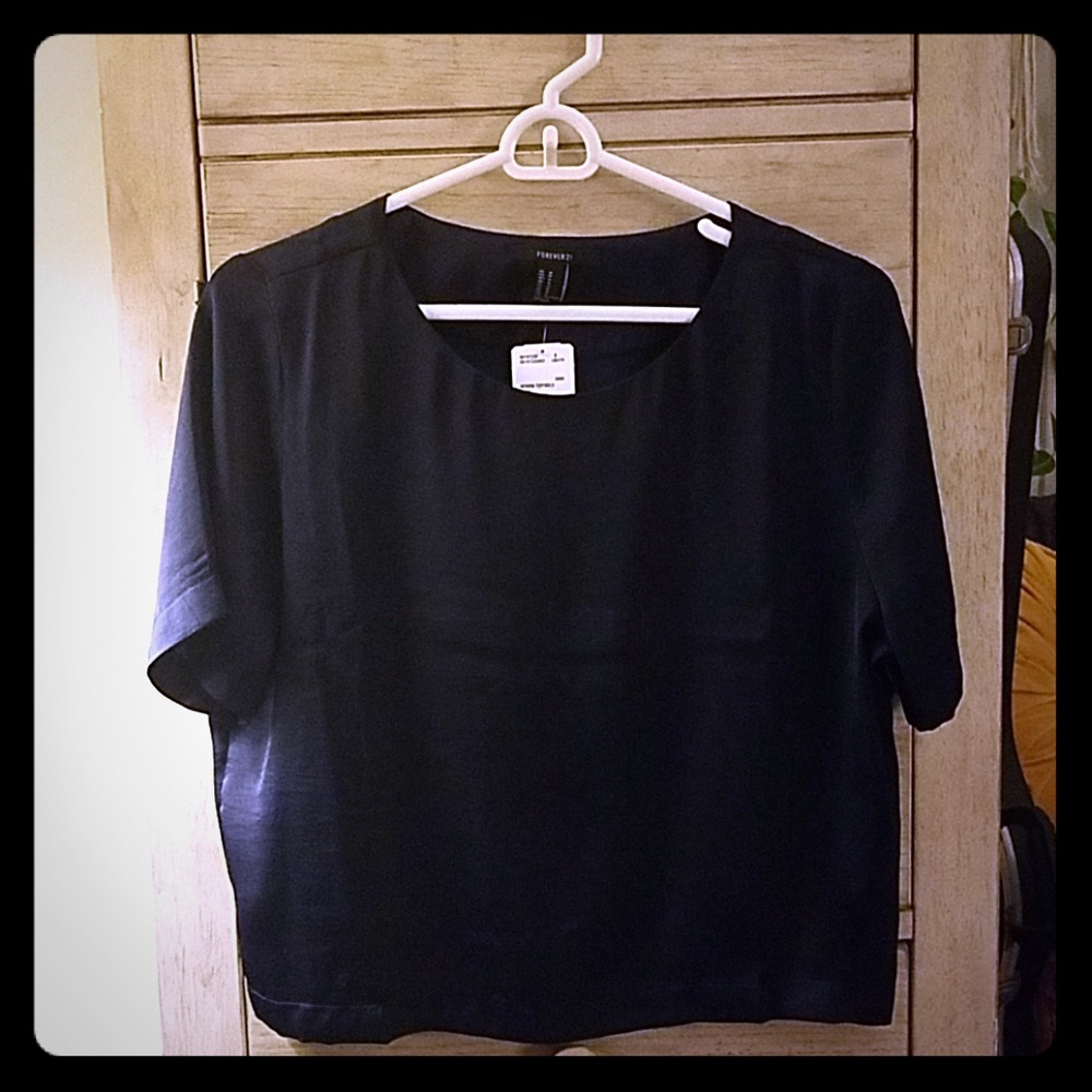 Forever 21 satin crop top